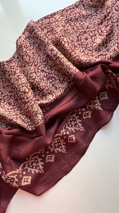 Bordo Leopar Kelagayi Şal 190x90