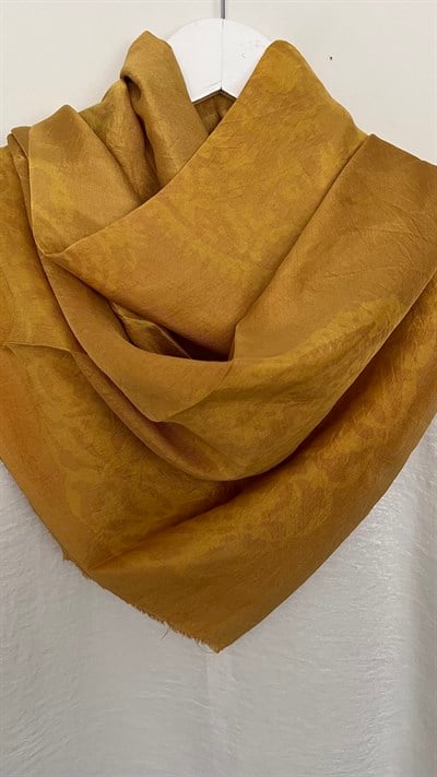 Hardal Saf Koza İpek Kelagayi Eşarp 120x120