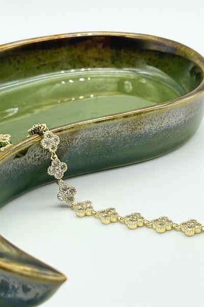 14K Golden Clover Bileklik