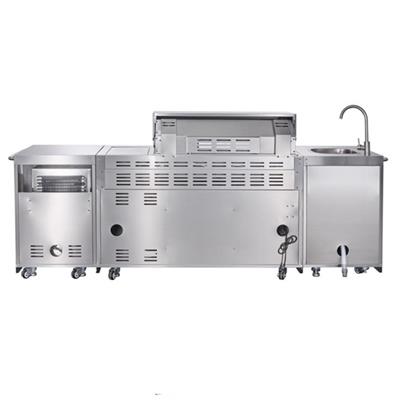 Berfmann Apex 6+2 Gazlı Barbekü ve Buzdolabı Outdoor Mutfak (Kızılötesi Yan Ocak) - BRGG-275S