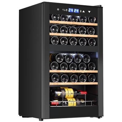 Berfmann Çift Bölmeli Şarap Dolabı ve Soğutucu (34 Şişelik)