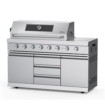 Berfmann Apex Outdoor Mutfak 6+2 Cam Kapak Barbekü ve Standart Ocak Modülü
