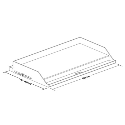 Berfmann Barbekü Paslanmaz Çelik Plancha Izgara 66*40-49cm (L)