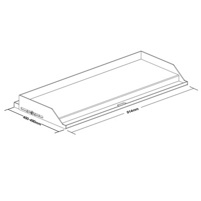 Berfmann Barbekü Paslanmaz Çelik Plancha Izgara 91*40-49cm (XL)