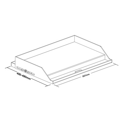 Berfmann Barbekü Paslanmaz Çelik Plancha Izgara 35*40-49cm (S)