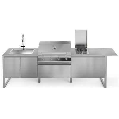 Steel Brenta T28 Paslanmaz Çelik Outdoor Barbekü Mutfak Ünitesi