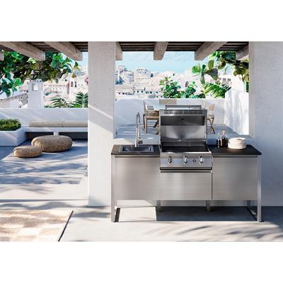Steel Latemar T20 Siyah Outdoor Barbekü Mutfak Ünitesi