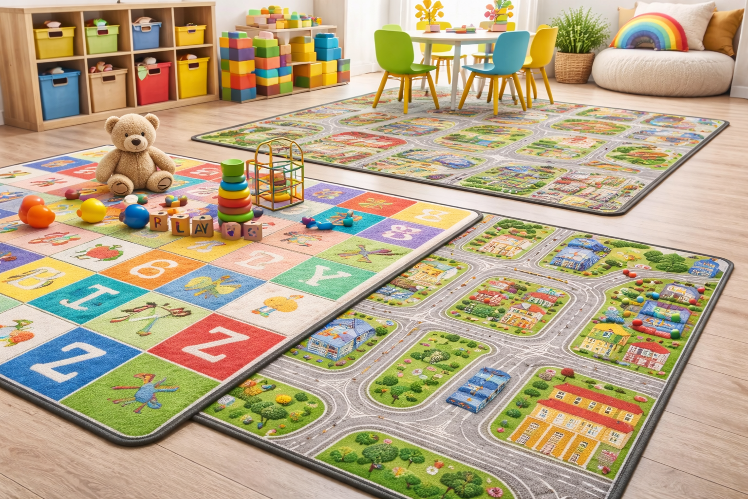 Anaokulu ve Kreşler İçin Eğitici, Güvenli ve Kullanışlı Halılar