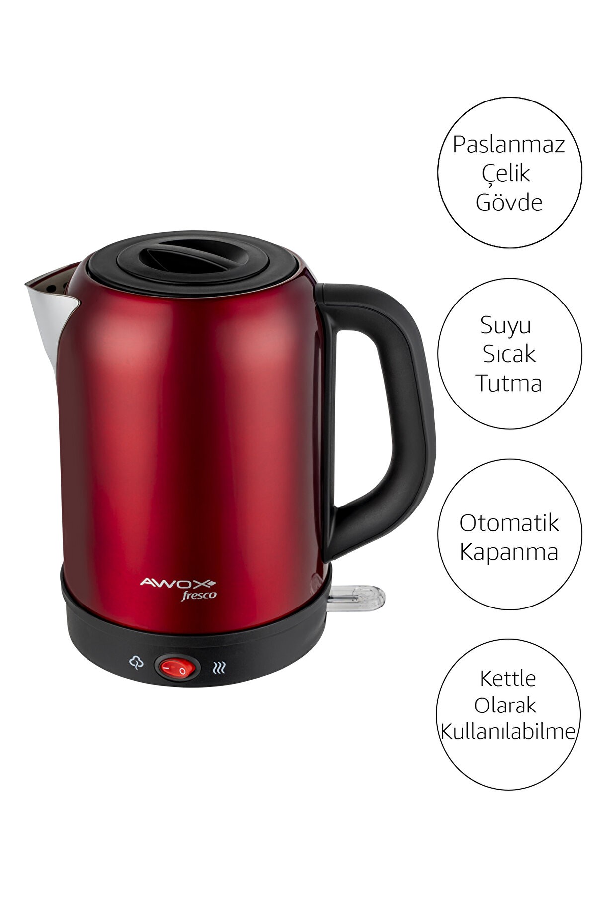 Fresco 2si 1 Arada Bordo Paslanmaz Çelik Çay Makinesi & Su Isıtıcı Kettle
