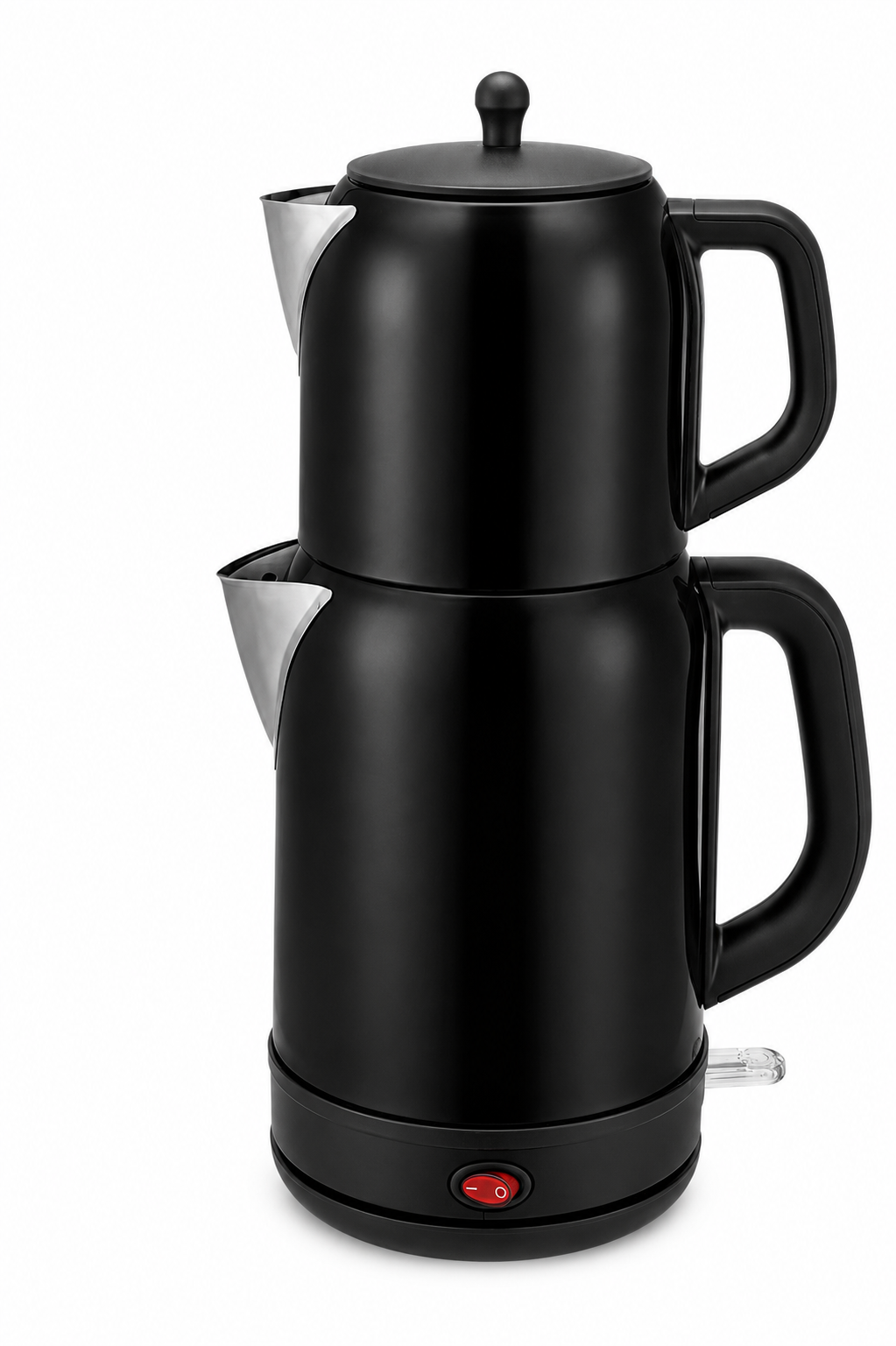 Çay MakinesiFresco 2'si 1 Arada Siyah Paslanmaz Çelik Çay Makinesi & Su Isıtıcı Kettle
