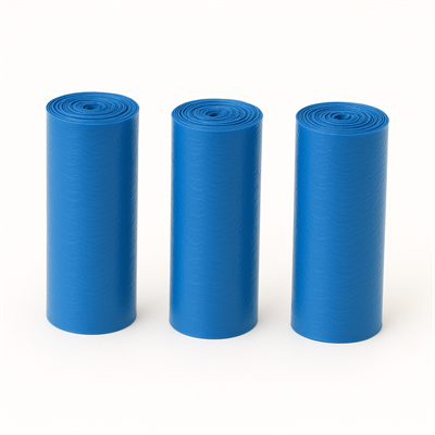 Orta Boy Çöp Poşeti - 20li Rulo  - 55x60 - 80 Gr - Siyah & Mavi