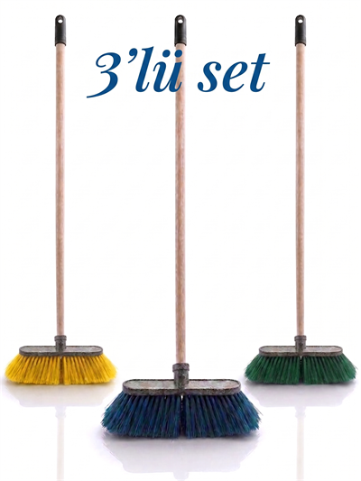 Oto Fırça 3'lü Set(Vidalı Gürgen Sap Extra - 150 Cm Vidalı Gürgen Sap Extra - 150 Cm Vidalı Gürgen Sap Extra - 150 Cm Oto Fırça 17 Cm - Oto Fırça 17 Cm - Oto Fırça 17 Cm)
