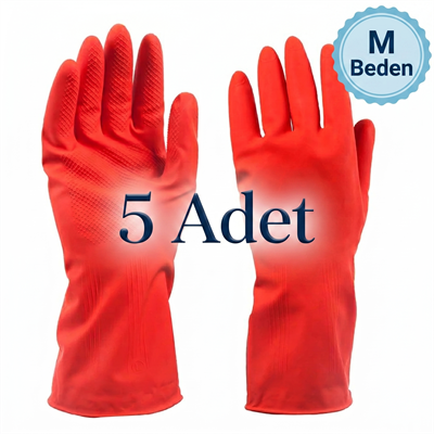 Temizlik ve Bulaşık Eldiveni (M) Beden 5 adet