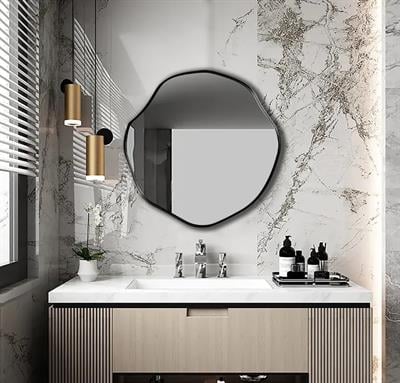Fawdecor Asmiro Dekoratif Duvar Aynası, Modern Ev Aynası 