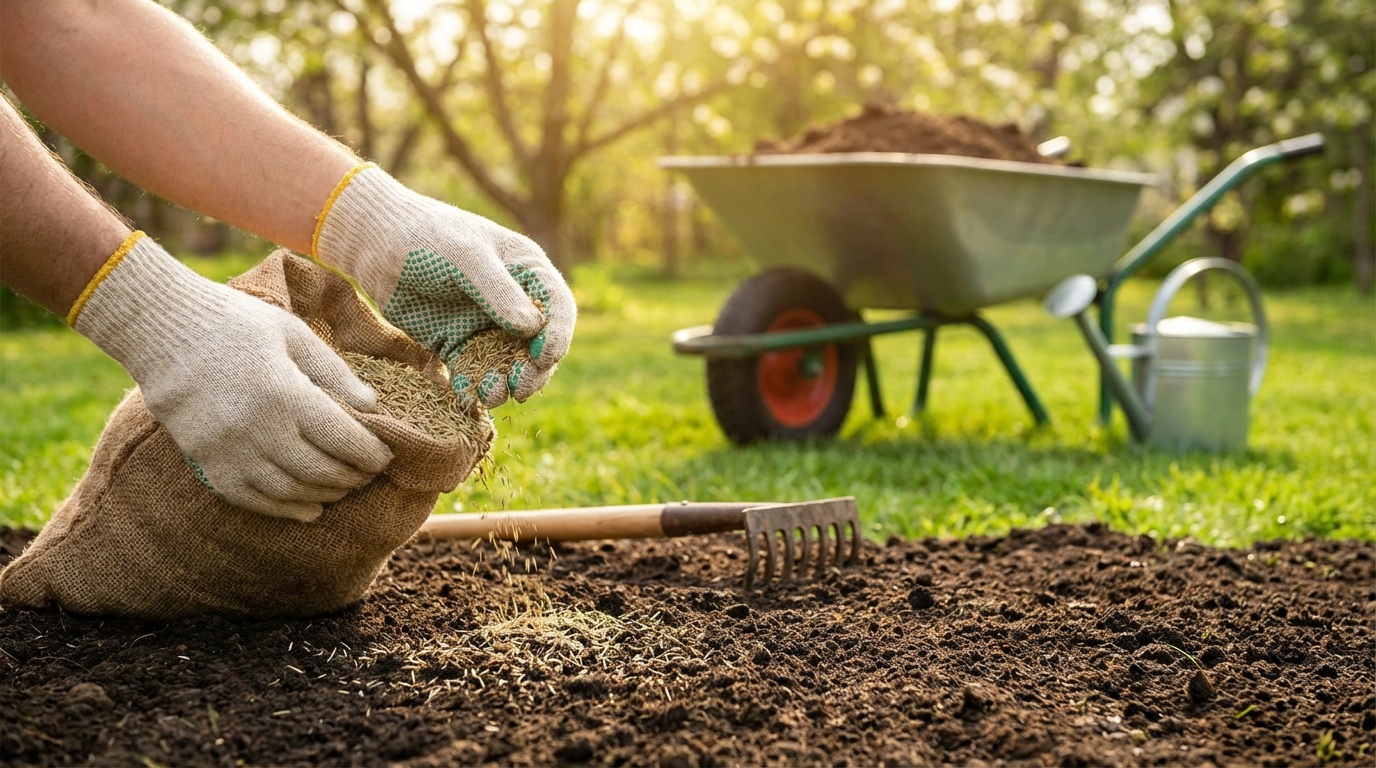 Çim ekimi nasıl yapılır,Bahçe çim tohumu ekimi