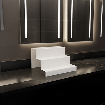 3 Katlı Pleksi Düzenleyici Stand – Banyo Kullanımı İçin Çok Amaçlı Organizer – Beyaz Renk