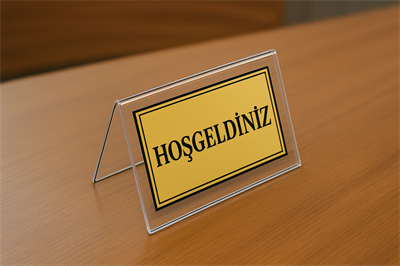 HOŞGELDİNİZ Baskılı Masaüstü İsimlik