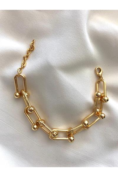  Kadın Premium Kalite Blanca Tifany Gold Zincir Bileklik