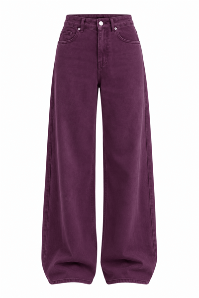 BELİ LASTİKLİ TENSEL PANTOLON-MÜRDÜM
