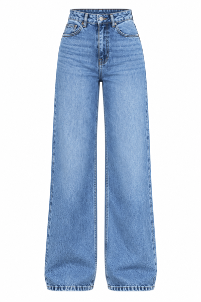 KOYU MAVİ WİDE LEG PANTOLON