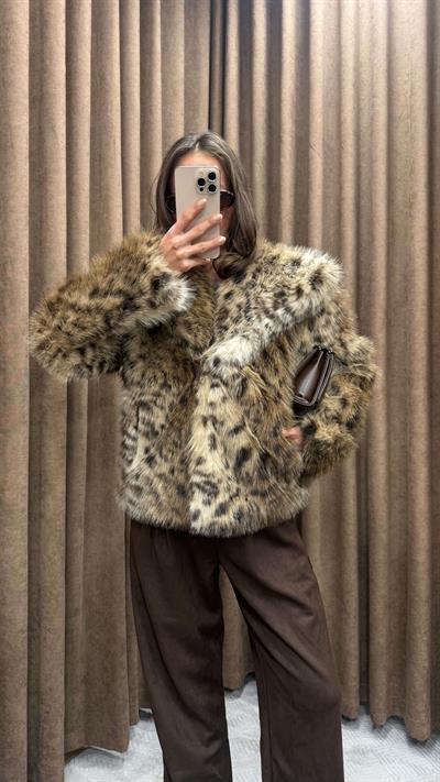 LEOPAR DESENLİ SUNİ KÜRK