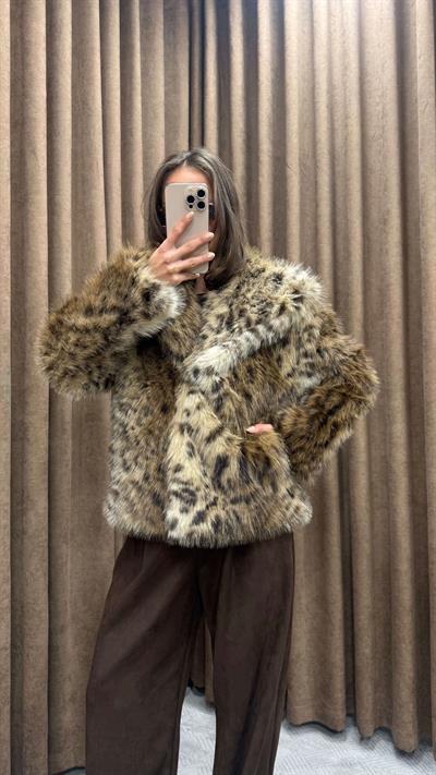 LEOPAR DESENLİ SUNİ KÜRK