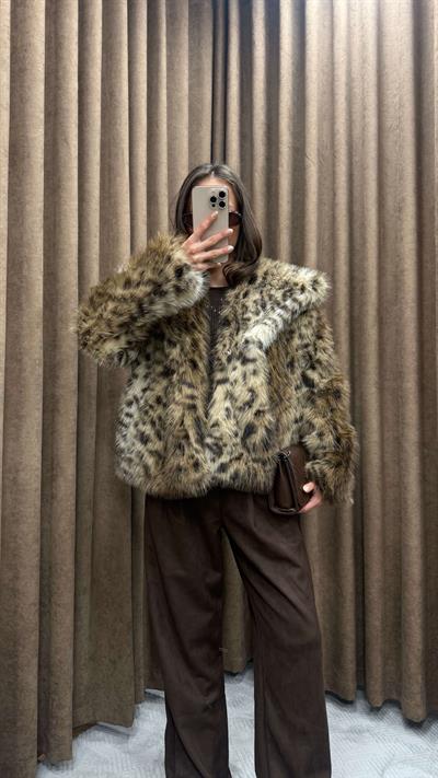 LEOPAR DESENLİ SUNİ KÜRK