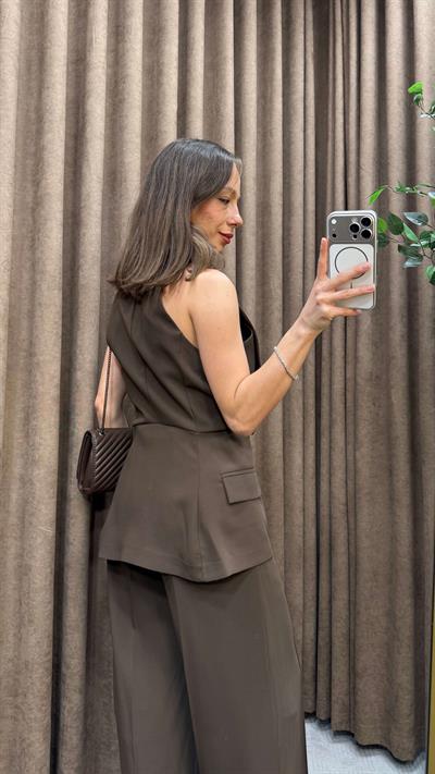 TASARIM MODEL YELEK TAKIM-KAHVERENGİ