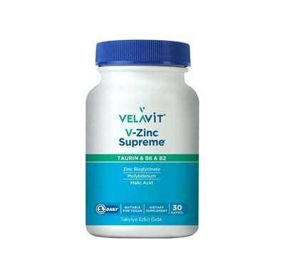 V-Zinc Supreme - Çinko, Taurin ve B Vitaminleri Içeren Takviye Edici Gıda