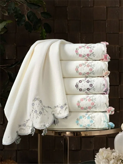 Fiesta Tekstil Deren Analı Kızlı Salkım 12 Parça Havlu SetiderenFiesta Home