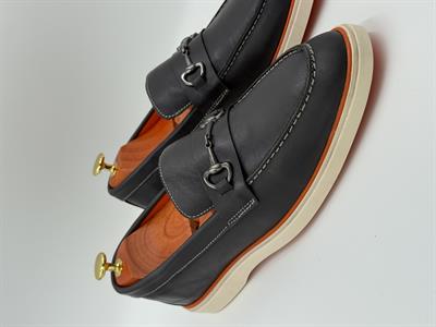 ALVİO SHOES ERKEK AYAKKABI GRİ TOKALI LOAFER