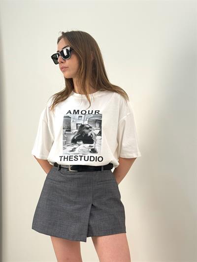 Amour Baskılı T-shirt