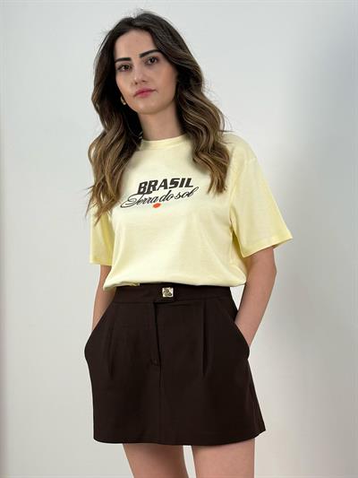 Brasil Baskılı T-shirt