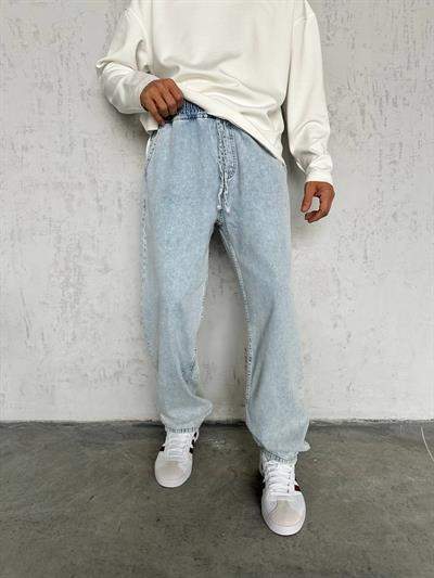 Lastik Bel Yazlık Baggy Kot Pantolon