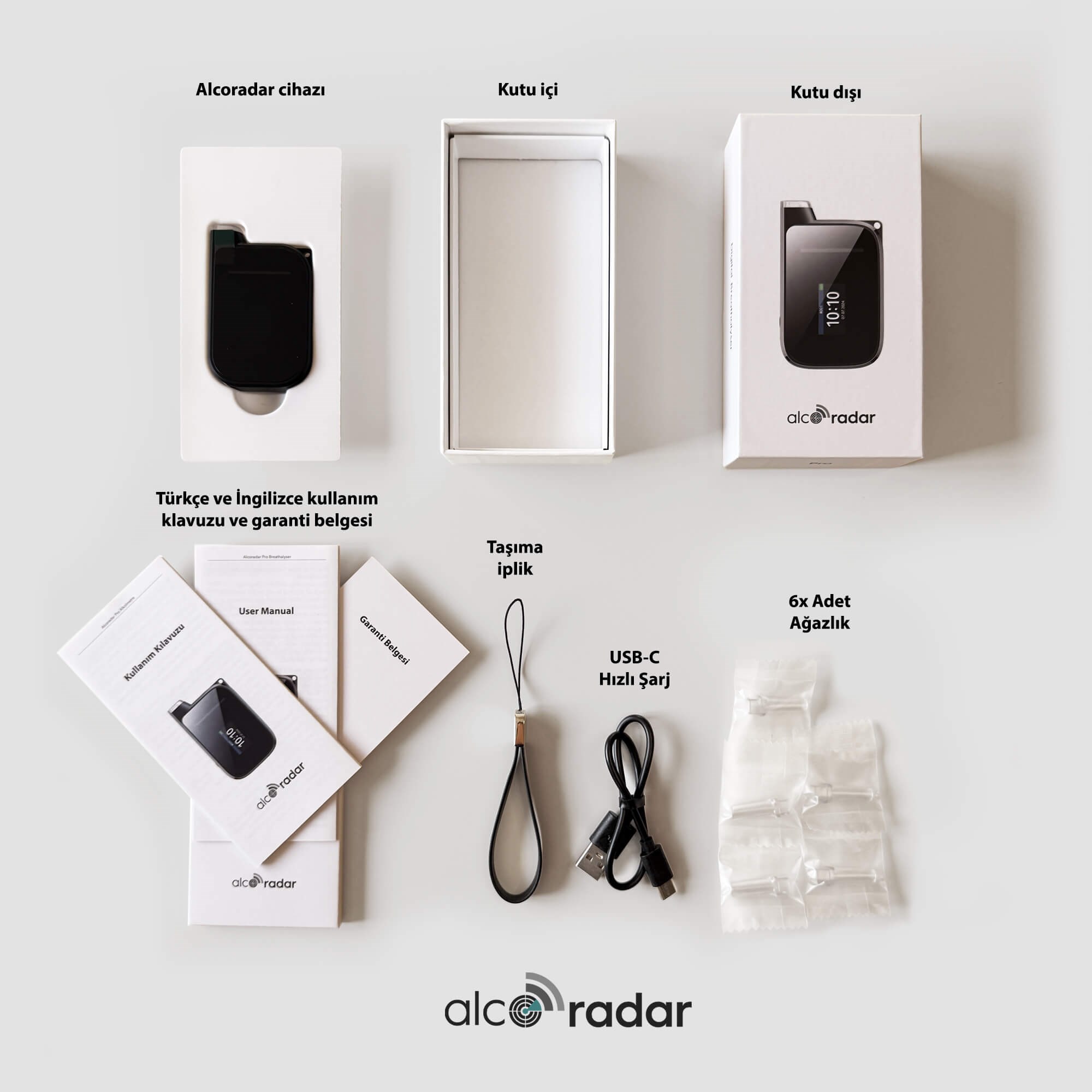 Alcoradar Pro Kutu İçeriği