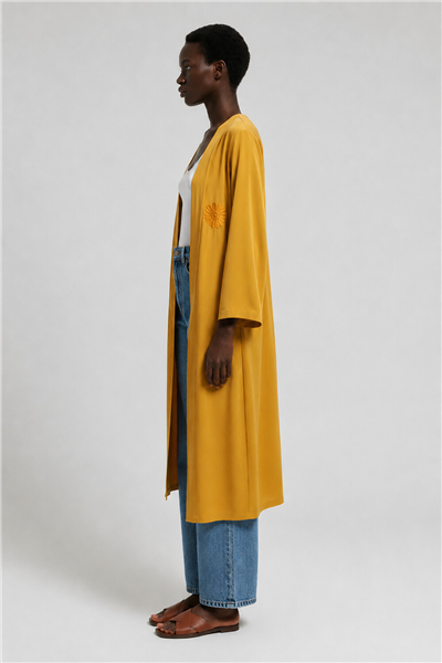 Hardal İşlemeli Kimono