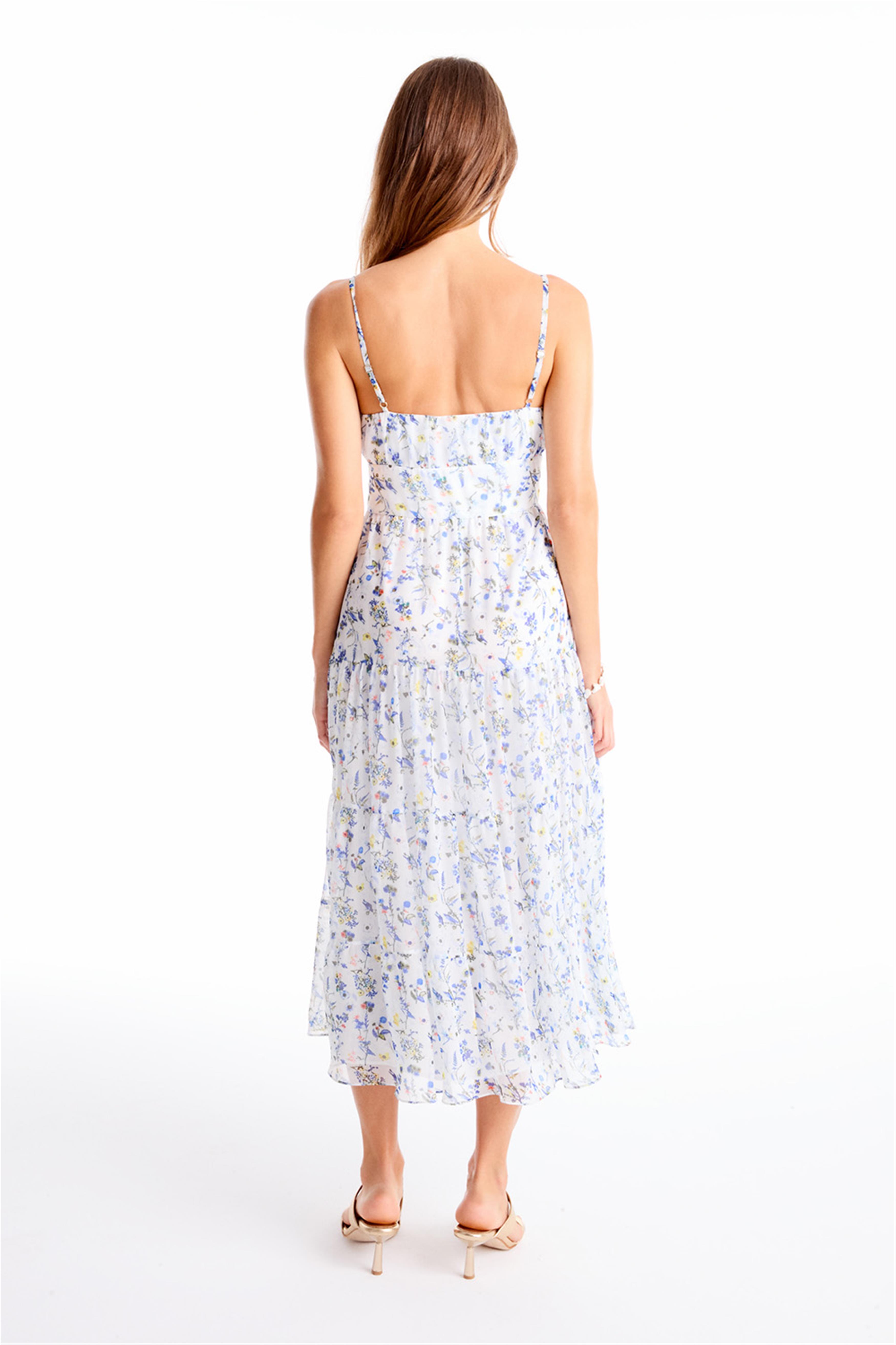 Mavi Abners Regular Fit Çiçekli Midi Boy Elbise · 4