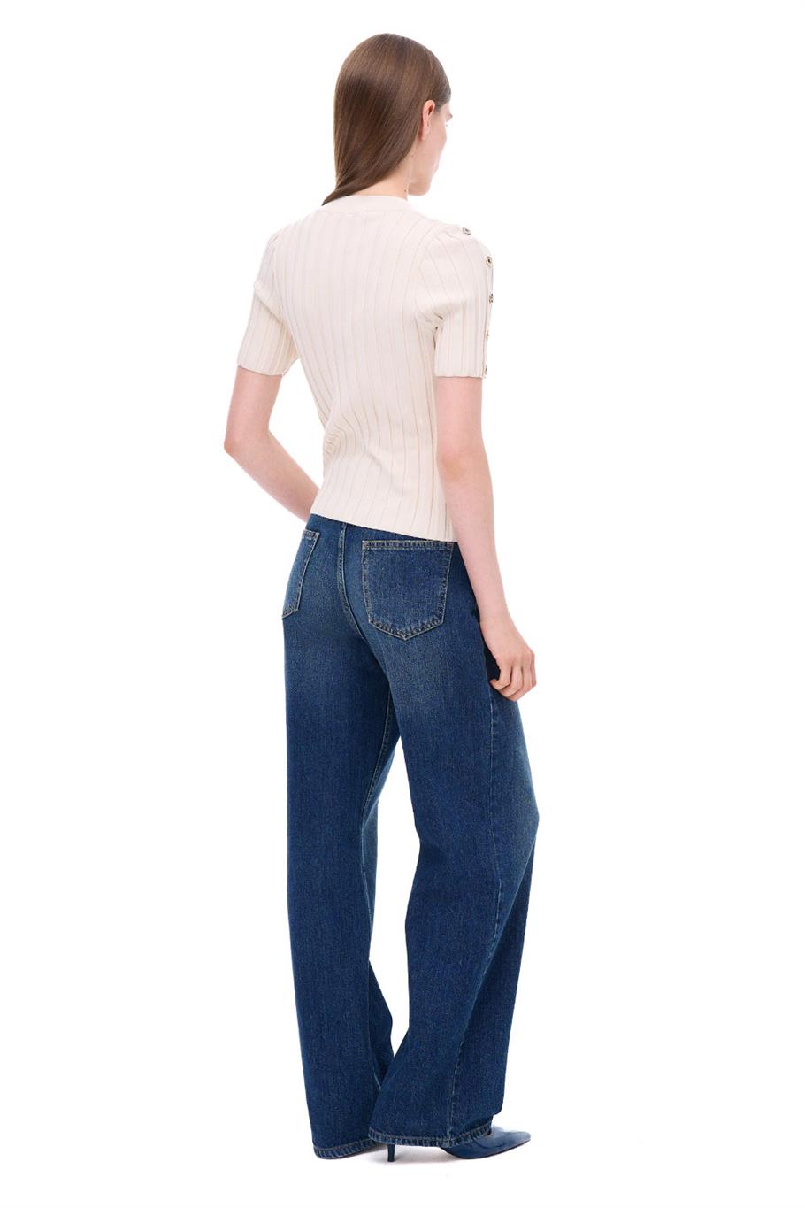 Triko Slim Fit Standart Boy Takma Kol Bisiklet Yaka Bej Bluz · 4