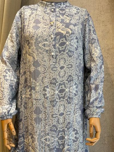 Lissmore 6208 Dantel Detaylı Elbise Mavi