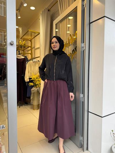 Sentez 5479 Ely Beli Latikli Etek MÜRDÜM