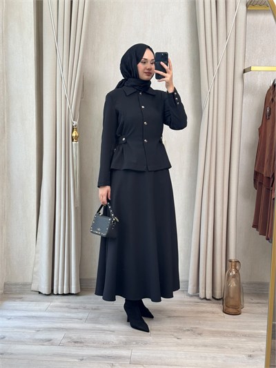Miori Bessa Etekli Takım Siyah