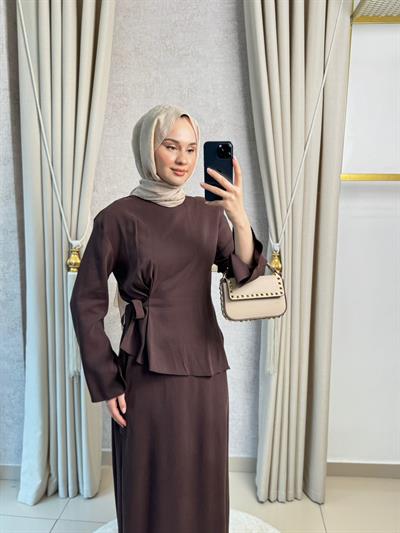 Miori Blera Etekli Cupra Takım Kahverengi