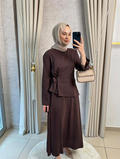Miori Blera Etekli Cupra Takım Kahverengi