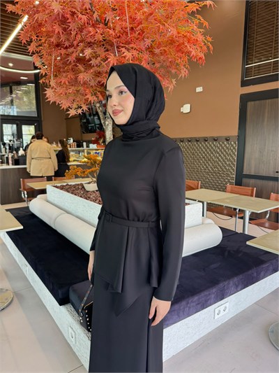 Miori Kolmar Soft Touch Krep Etekli Takım Siyah