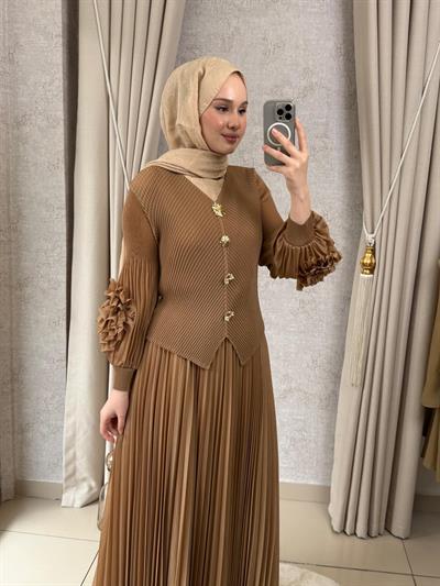 MMZ Akordiyon Etekli Takım Camel