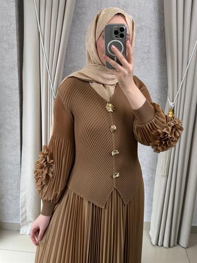 MMZ Akordiyon Etekli Takım Camel