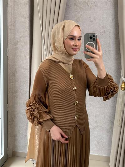MMZ Akordiyon Etekli Takım Camel