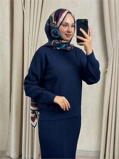 Nuss 702 Kendinden Fitilli Merserize Etekli Takım Lacivert
