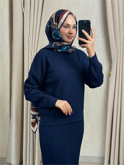 Nuss 702 Kendinden Fitilli Merserize Etekli Takım Lacivert