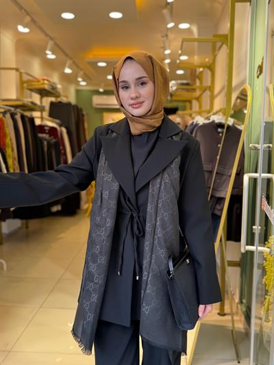 Miori Leove Ceket Pantolon Takım Siyah